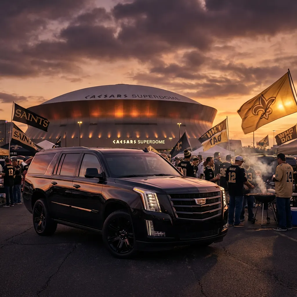 Saints Game Day Rides Who Dat Style, Jazzy Limousine & Shuttle New Orleans