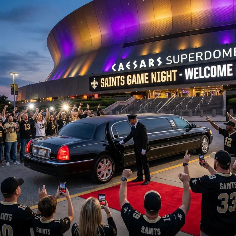 The #1 Best GameDay Limousine Service For Your Next LSU, Saints and Pelicans Game, New Orleans luxury transportation