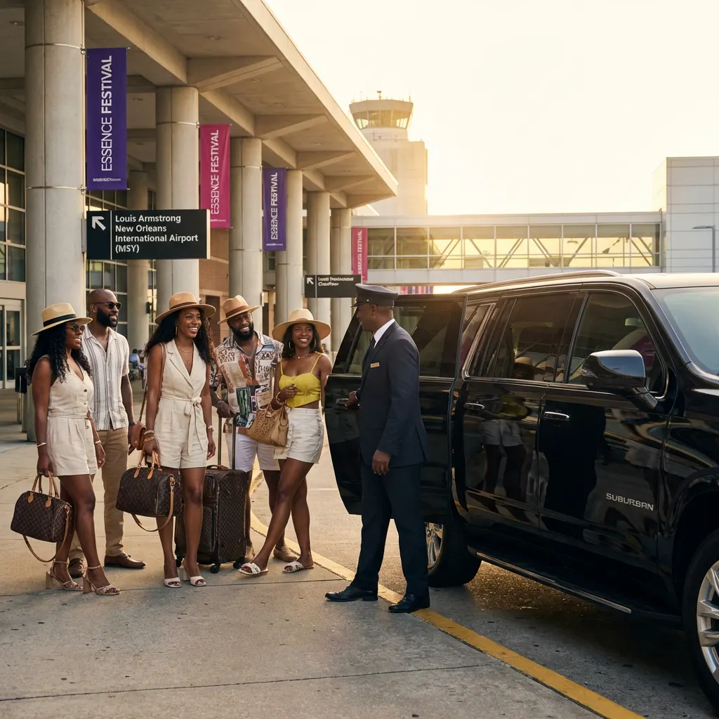 Solving Airport Transfer Issues During Essence Festival Rush, New Orleans luxury transportation